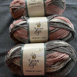 3 Yarn Bee Urban Chic Blush and Stone Yarn